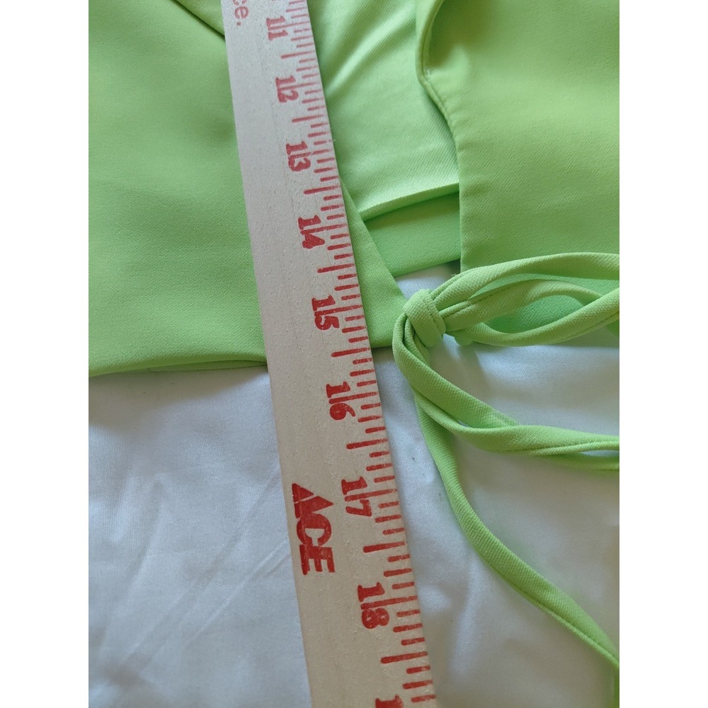 Zara Neon Green Wrap Around Drawstring Cropped Blazer Size S Bnwt - Picture 5 of 5